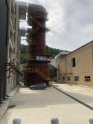 脱硫吸收塔衬胶现场